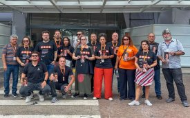 Dirigentes do Sindicato durante protesto no CEIC, concentração bancária do Itaú