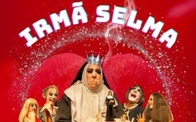Arte com fundo vermelho com a personagem freia em destaque