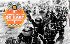 Arte feiuta a partir de uma foto de partida de kart