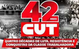 Bancários de São Paulo parabenizam CUT pelos seus 42 anos