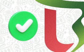 Imagem misturando um check e o logo do Banco Luso Brasileiro (Montagem: Linton Publio)