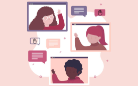 Ilustração representando uma assembleia virtual (Imagem: Freepik)