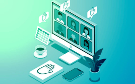 Ilustração representando uma assembleia virtual (Imagem: Freepik)