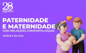 Ilustração de um casal com um bebê