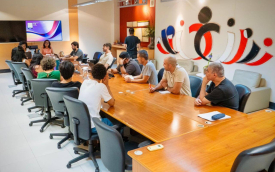 Reunião de alinhamento das estratégias de comunicação do Sindicato (Foto: Seeb-SP)