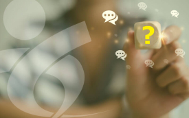 Imagem com ponto de interrogação e a logo do Sindicato