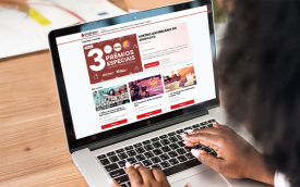 Arte mostra tela de plataforma de eventos dos bancários (Arte: SEEB-SP)