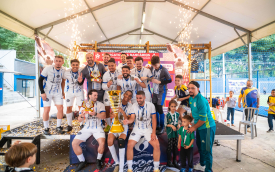 Jogadores dos Sigrilas comemoram o Título da Copa Society dos Bancários