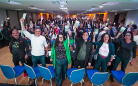 Foto da plenária de encerramento do 36º Congresso Nacional dos Funcionários do Banco do Brasil