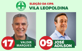 Arte com as fotos dos candidato Valdir Marques e José Adilson