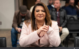 Neiva Ribeiro, coordenadora do Comando Nacional dos Bancários, durante mesa negocial com a Fenaban (foto: Seeb-SP)