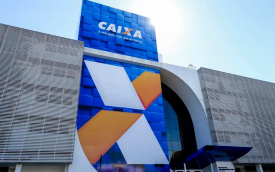 Imagem mostra prédio da Caixa, em Brasília