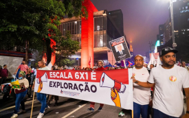 No dia 30/06, o Sindicato participou do Dia Nacional de Mobilização pelo Fim da Escala 6x1, na Av. Paulista