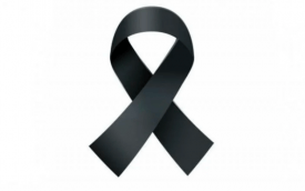 Imagem de um laço preto, símbolo de luto