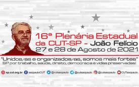 Imagem de divulgação da 16ª Plenária Estatutária da CUT-SP ‘João Felício’