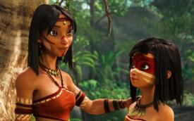 Cena do filme Ainbo, a guerreira da Amazônia