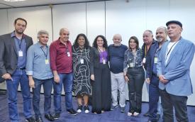 Lula com representantes das centrais sindicais e sindicatos