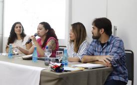 Jovens sindicalistas no Foro de Sindicalização da Juventude, durante a 5ª Conferência Regional da UNI Américas