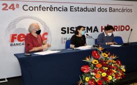 Primeira mesa da 24ª Conferência Estadual dos Bancários de São Paulo 