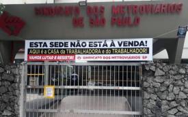 Foto da fachada de sede do Sindicato dos Metroviários de São Paulo