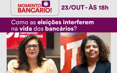 Arte mostra as duas participantes do Momento Bancário