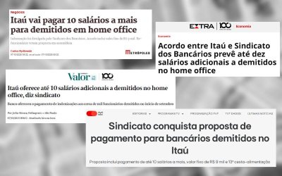 Acordo para demitidos do Itaú conquistado pelo Sindicato repercute na imprensa