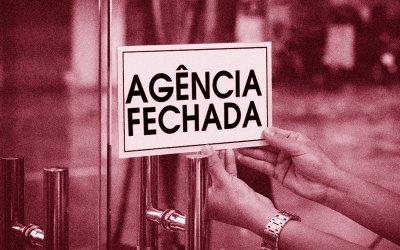 Fotografia de uma agência fechada (Imagem: Reprodução/Contraf-CUT)