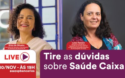 Arte mostra duas mulheres morenas de cabelo na altura dos ombros, castanho escuro, uma vestindo blusa branca e a outra blusa colorida de azul e laranja