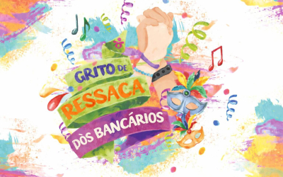 Arte com cores coloridas e confetes que relembram carnaval