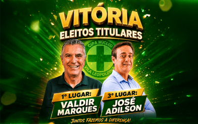 Imagem dos dois candidatos eleitos para a Cipa do Núcleo Vila Leopoldina do Bradesco