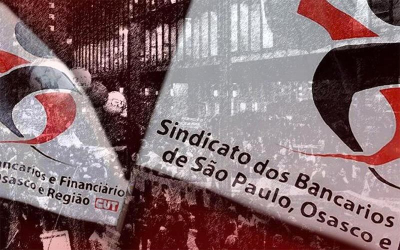 Imagem de bandeiras do Sindicato (Seeb-SP)