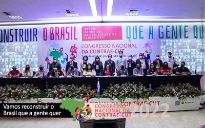 Mesa da abertura solene do 6º Congresso da Contraf-CUT