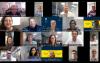 Imagem mostra tela de computador com a reunião virtual entre integrantes da comissão de empresa dos funcionários do banco do brasil e representantes da empresa, na qual se discutiu a criação criação de novas plataformas de Centrais de Relacionamento (CRBBs) e de Centros de Apoio aos Negócios e Operações de Logística (CENOPs)