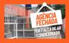 Imagem composta de uma foto de uma agência do Itaú e uma lettering "agência fechada por falta de ar-condicionado". A imagem tem as bordas em laranja