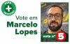 Imagem composta de Marcelo Lopes, candiato apoiado pelo Sindicato para a Cipa do Daycoval. Ao lado dele o número 5 e o texto "vote em marcelo Lopes número 5"