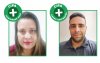 Fotos de Érika e Vinicios, candidatos apiados pelo Sindicato nas Cipas Santander Sede e Radar