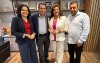 Na foto posam Juvandia Moreira, Luiz Marinho, Neiva Ribeiro e Luiz Cláudio Marcolino