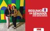 Imagem de Neiva Ribeiro e Juvandia Moreira, respectivamente presidentas do Sindicato dos Bancários de São Paulo e da Contraf-CUT durante reunião do Conselhão. Ao lado delas, o texto "Resumo da Semana"
