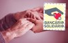 Imagem de mãos se tocando, acompanhada do logotipo da Campanha Bancário Solidário