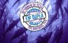 logotipo do Torneio de pesca em dupla, com peixes ao fundo