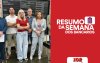 Fotografia de dirigentes do Sindicato após mediação no TRT sobre demissões no Itaú