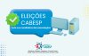 Arte onde se lê: "Eleições Cabesp. Vote nos candidatos das associações"
