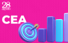 Imagem de um alvo, acompanhada pela palavra CEA