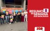 Imagem do Dia de Luta dos bancários do Bradesco, acompanhada do logotipo do Resumo da Semana (Divulgação)