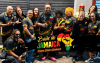 Imagem de divulgação Baile Black Jamaica - grupo centralizado com a logo do projeto logo abaixo