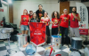 Karen souza e membros da Academicos da URSAL reunidos para o "Batuque dos Bancários"