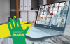 Imagem mostra uma tela de computador dividida em janelas com pessoas em uma reunião virtual