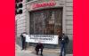 Ato do Sindicato em frente ao QI do Santander