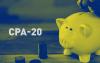 Arte escrita CPA-10, com foto em filtro amarelado de um cofre porquinho, ao lado de uma pliha de moedas